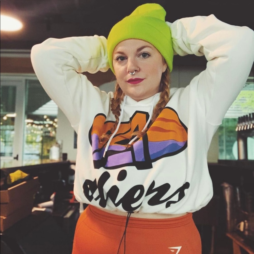 HMN ALNS CROPPED DRAWSTRING HOODIE